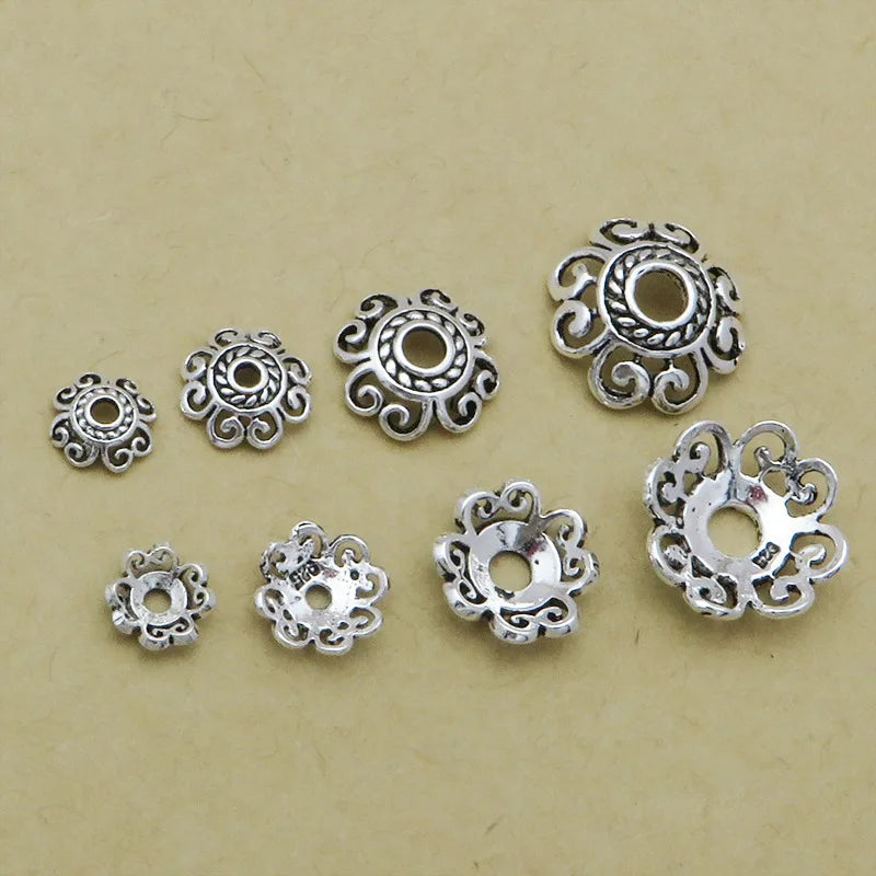 Wholesale 925 Sterling Silver Metal Spacers Beads Jewelry Making Findings Accessories