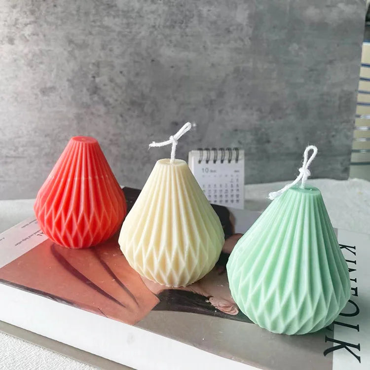 DIY Geometric Shape Handmade Silicone Candle Mold for Candle Making