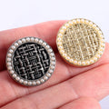 18mm 20mm 23mm Yiwu Wintop Garment Accessories New Vintage Pearl Cluster Round Shank Metal Buttons for Clothing