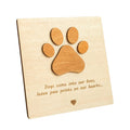 Tailai Eco-Friendly Wood Pet Sympathy Card Greeting Card for Dog Death Bereavement with Envelope Support Stand for Him or Her