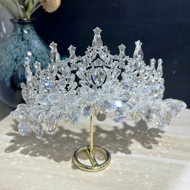 QS New Arrival Multi Styles Luxury Rhinestone Bride Crown Beauty Pageant Crown Tiaras for Wedding