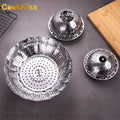 Wholesale Foldable Stainless Steel Vegetable Steamer Basket Collapsible Metal Food Steamer for Kitchen Use