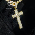 1.7 Inch Hip Hop 925 Silver Vvs Moissanite Cross Pendant Hot Sale 925 Sterling Silver Gold Plating Pendants for Men&Women
