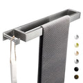 Modern Design Steel Matte Black/Brushed Self-Adhesive Towel Bar Hanger Bathroom Decorative Towel Holder