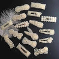 Simulation Pearl Barrette Set Hair Accessories for Women Fashion Wedding Jewelry Ivory Bead Hairpins Clip Girls