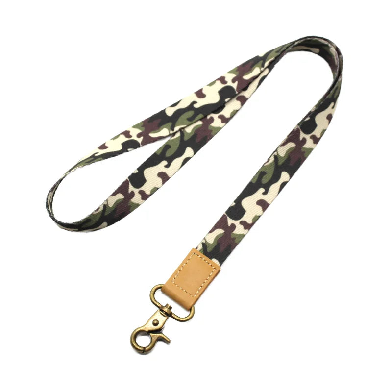 Custom Logo Camo Lanyard Keychain Polyester with Thermal Transfer Printing Personalized Sublimation Silk Screen Printing Lanyard