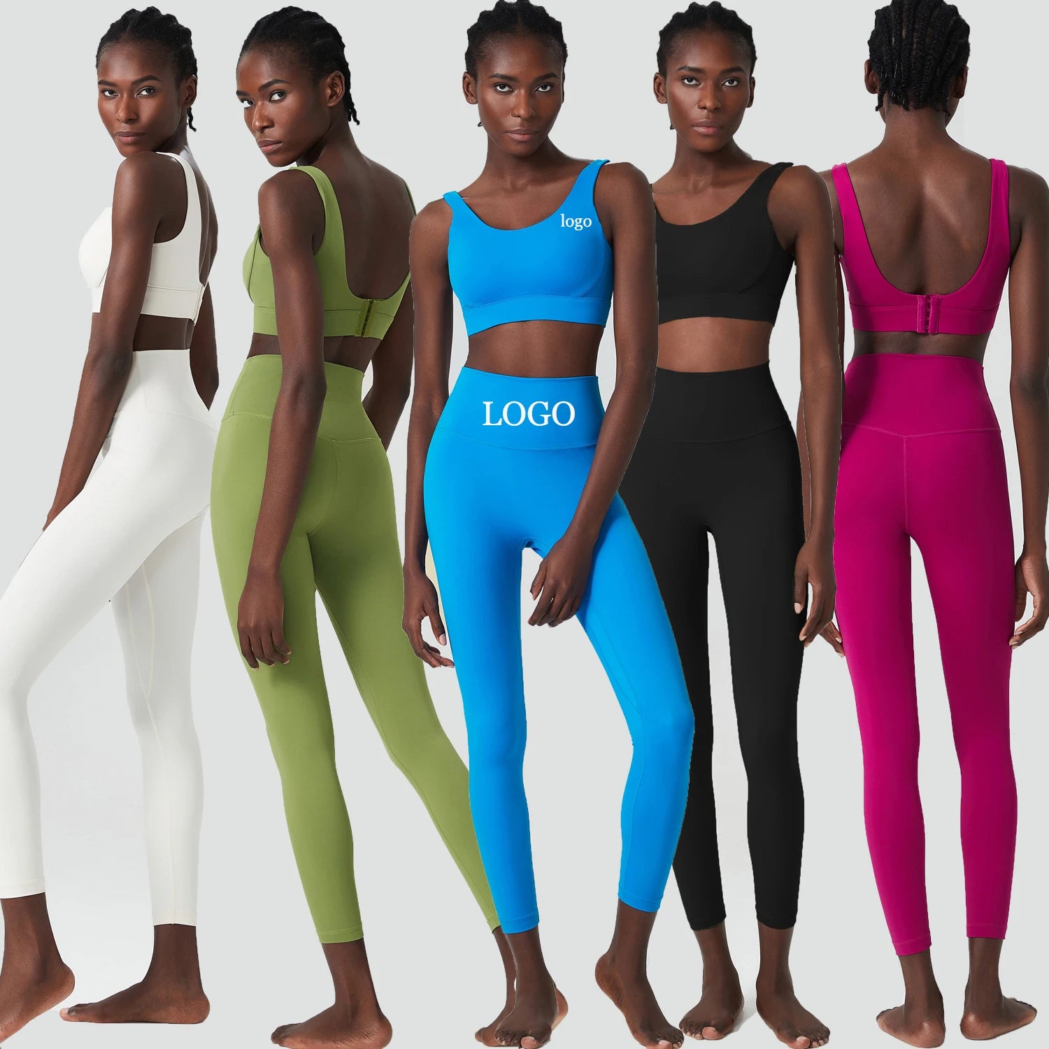 Women Yoga Set Workout Clothes Bodybuilding Sportswear Activewear Athletics Lightweight Plus Size Gym Fitness Sets for Adults