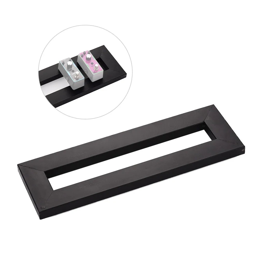 Guitar Effect Pedal Board Holder Pasting Plate with Fastening Tapes Cable Tie Patch