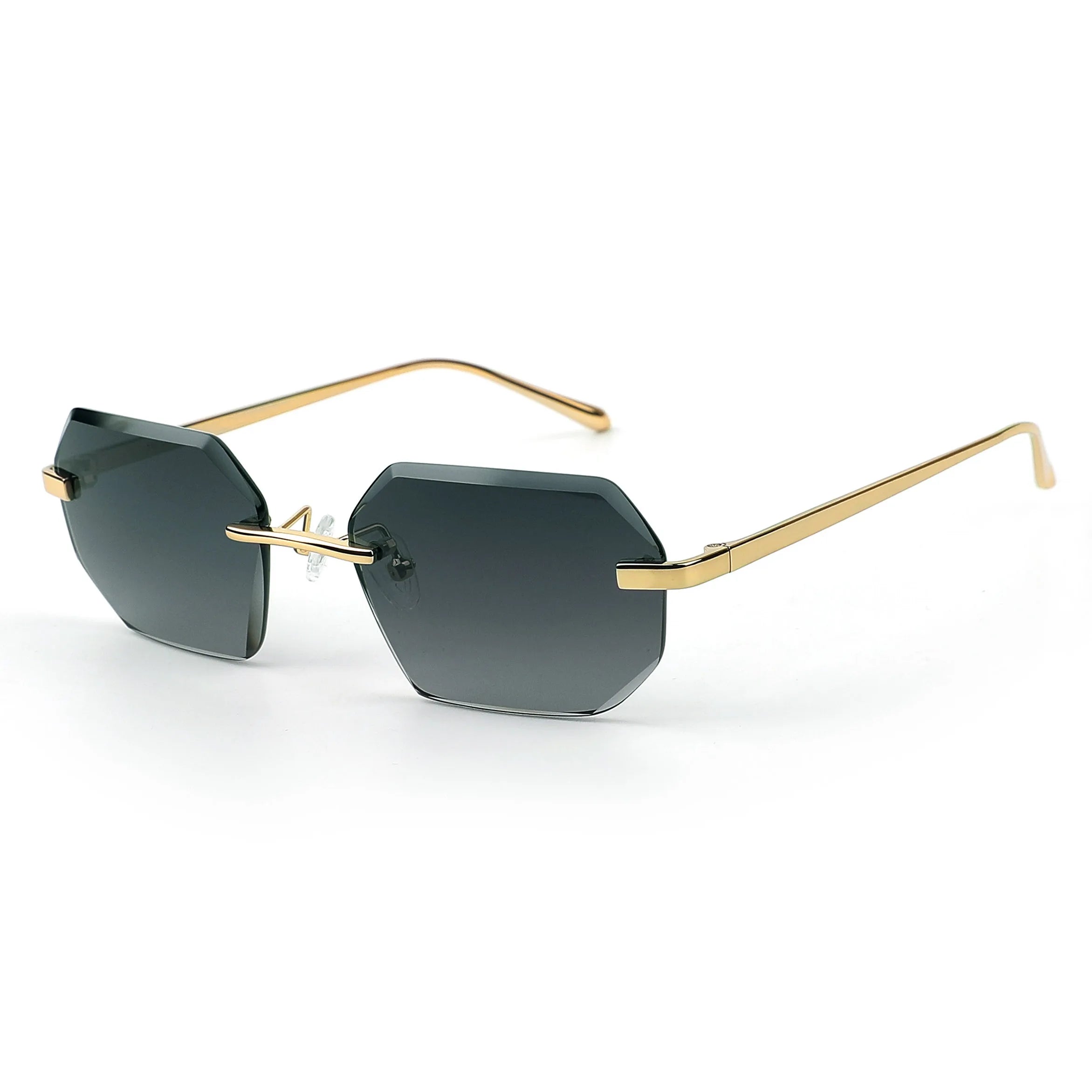 Sifier 2025 Fashion Trendy Rimless Square Small Rectangle Frameless Frames Uv400 Shades Sunglasses Sun Glasses Men Women