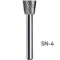 SN-4 Tungsten Carbide Rotary Burrs 1/4" 6.35mm Shank Diameter Inverted Cone Shape Rotating Drill Grinder Bits for Wood Metal