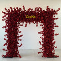 O-W045 Customs 3d Square Flower Arch Backdrops White Burgundy Cloth Back Flowers Arch Decorations for Wedding Part Decor