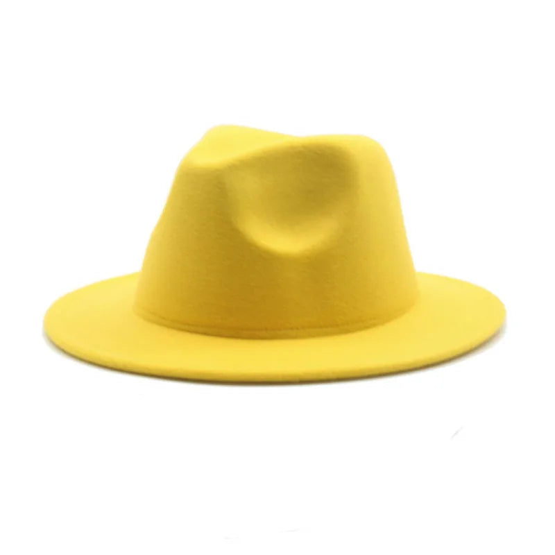 Children Player Felt Fedora Jazz Hat Wholesale Vintage Classic Wide Brim Faux Boy Girls Panama Hats