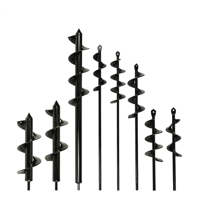 8 Sizes Spiral Hole Digger Garden Auger Drill Bit Tool Ground Earth Drill for Seed Planting & Flower Planter