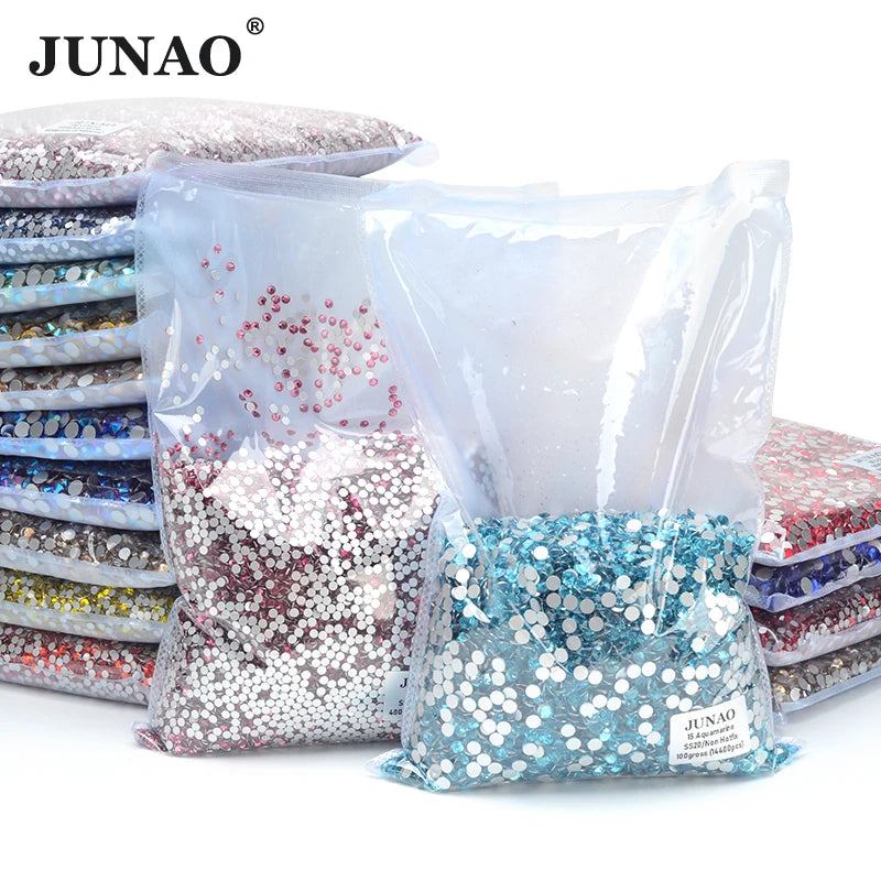 Wholesale Ss3 Ss4 Ss5 Ss6 Ss10 Ss12 Ss16 Ss20 Ss30 Ss50 Non Hotfix AB Crystal Stone Flatback Glass Rhinestones for DIY Crafts