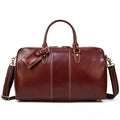 Round Zipper Stylish Wine Red Women Top Grade Leather Travel Bag Large Capacity Men Genuine Leather Luggage Travel Bag