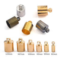 50pcs/bag Cheap Round Metal Bead End Cap Jewellery Bracelet Connector End Caps for Leather Cord Jewelry Findings Making