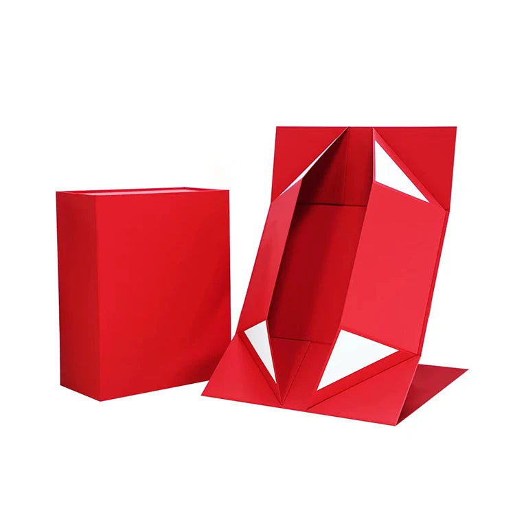 Wholesale Luxury Red Engagement Bridesmaid Gift Box Custom logo Magnetic Gift Box with Ribbon