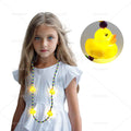 Light up Mardi Gras Beads Necklaces with 4pcs LED Yellow Duck for Festival Decoration/Party Event/Promotional Gifts