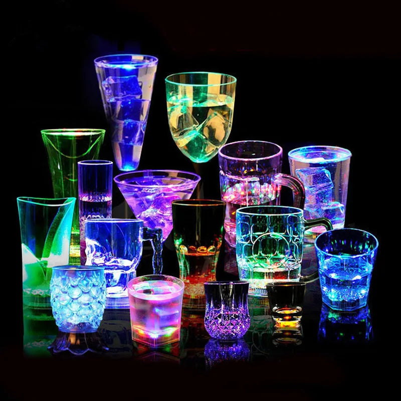 Low Price Promotion Liquid Sensor Led Cup Party Drinking Glass Led champagne Glass for bar