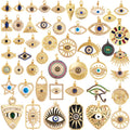 Newest Classic Amulet Turkish Lucky Evil Eye Charm Pendant18K Gold Cubic Zirconia CZ PavedJewelry Necklace Bracelet Supplies