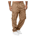 Men's Casual Multi Pocket Loose Straight Leg Cargo Pants Fashionable and Versatile Casual Pants