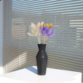 Wholesale Modern Matte Black Vases Home Decor Aesthetic Room Decoration Geometric Ceramic Vase for Flowers Home Decor