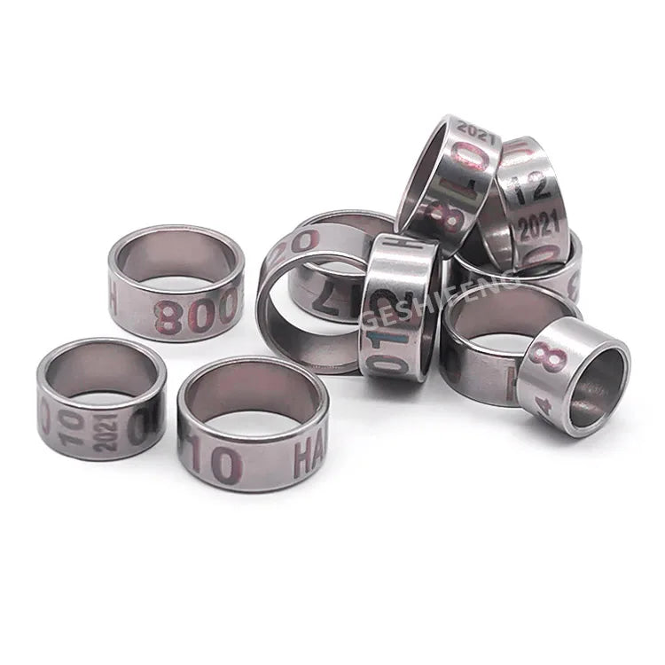 Stainless Steel Falcon Leg Bands Hard Material Metal Pigeon Rings