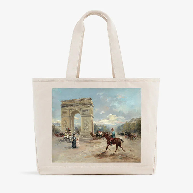 New Design Reusable Shopping Visual Arts Souvenir Bag Hand Bags Women with Printed logo Canvas Tote Bags