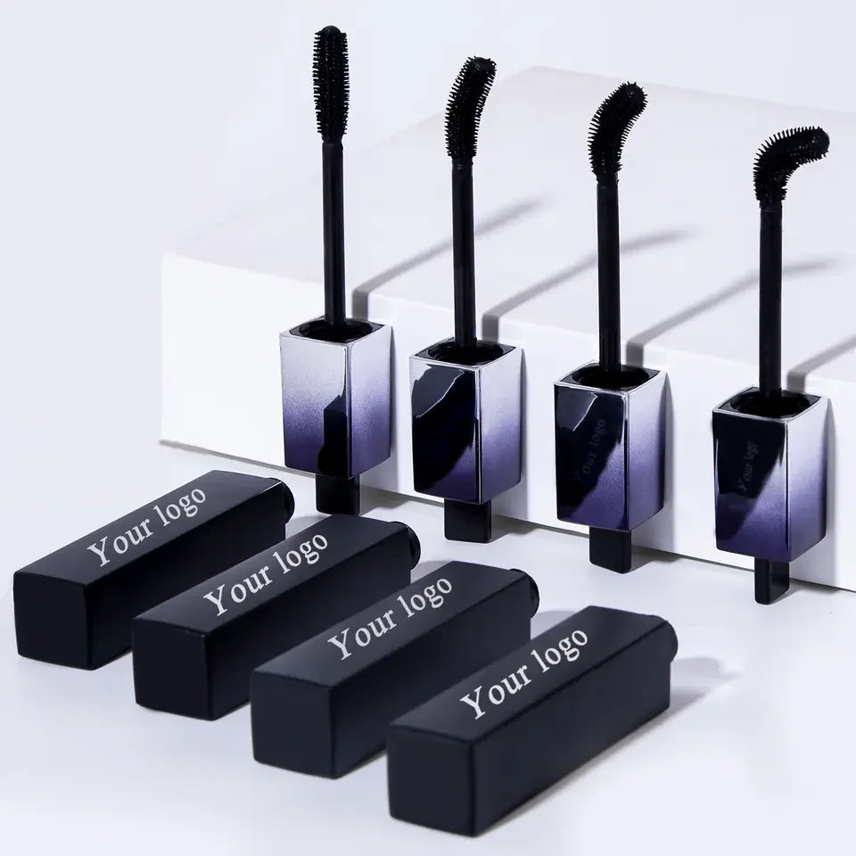 Organic 4D Volume Mineral Mascara Tube Private Label Gold Natural Fiber Mascara Use for Eyelash Fill Black