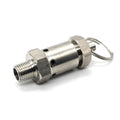 1/4 NPT Stainless Steel Gas Valve 8 Bar Adjustable Pneumatic Pressure Relief Safety Valve for Air Compressor Tank