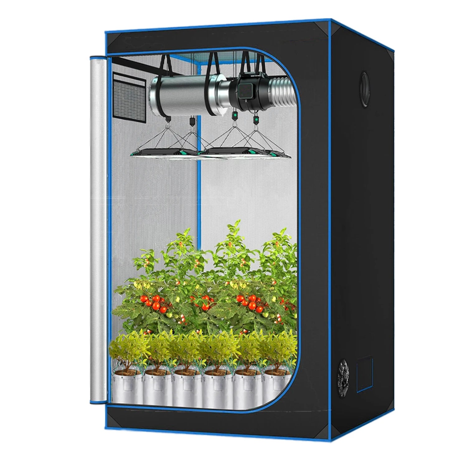 Grow Tent 32 X 32 X 64 Inches 600D Oxford Cloth Grow Tent with Viewing Window and Tool Bag for Indoor Plant Growing