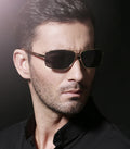 VEITHDIA Classical Aluminum Magnesium Alloy Sunglasses square TAC Men Polarized Eyeglasses UV400 Outdoor Driving Sunglasses