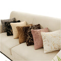 Wholesale Gold Foil Decorative Pillows Soft Fluffy Shaggy Cushion Covers Geometric Print Knitted Technique for Home Hotel Use