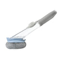 Cleaning Brush Kitchen Scrub Pots  Bathroom Soap Dispensing No Leakage  Long Handle Tool With Removable Head Sink Washing