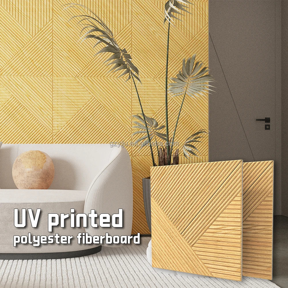 Modern Art 3D Self Adhesive Acoustic Wall Panels Soundproof Tiles High-Density Polyester Fiber NRC 0.9-0.95 Eco-Friendly for