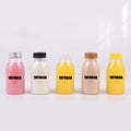 Transparent 250ml/8oz Plastic round Screw Lid Bottle Empty for Juice Pet Water Soda Energy Drinks Whisky-Portable Size