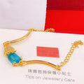 Dubai Jewelry Vacuum Plated Gold Plated Inlaid Gemstones to Avoid Evil Transshipment Jewelryagate Lucky Pixiu Bracelet Female