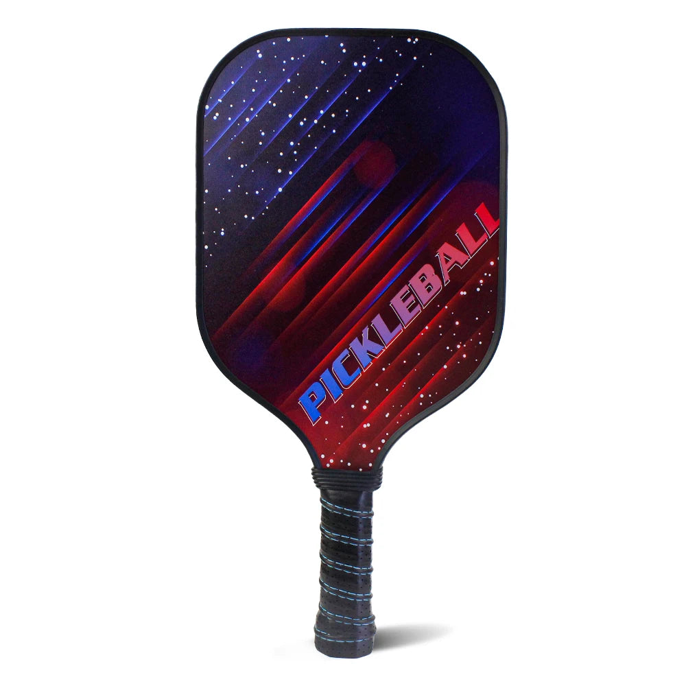 14mm FiberGlass Pickleball Paddle Racket Rubber Grip Polypropylene Hybrid Honeycomb Core 215g Multi Color 20cm Length Outdoor