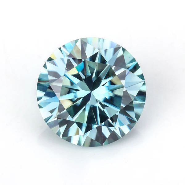 Starsgem 5.5mm Round Brilliant Cut Synthetic Loose Moissanite Wholesale Moissanite Blue