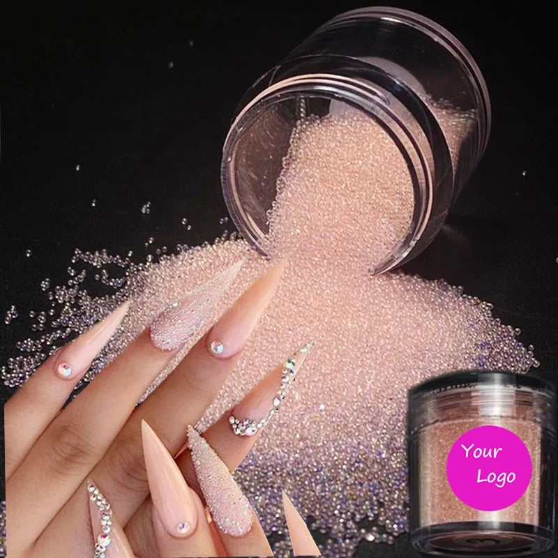 DIY Charms Tiny Rhinestones for Manicure Glass Balls Micro Bead for Nail Decorations Caviar Beads Crystal Nail Art Charms