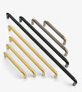 Hot Sale Solid Black Gold Antique Brass Knurled Kitchen Handles for Cabinets Drawer Pull Knobs