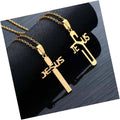 DAIHE New Scapular Christian Catholic Religious Stainless Steel Chain Jesus Cross Pendant Necklace for Women Men