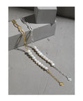 VIANRLA 925 Sterling Silver Freshwater Pearl Bracelet with Paper Clip Chian Link Bracelet