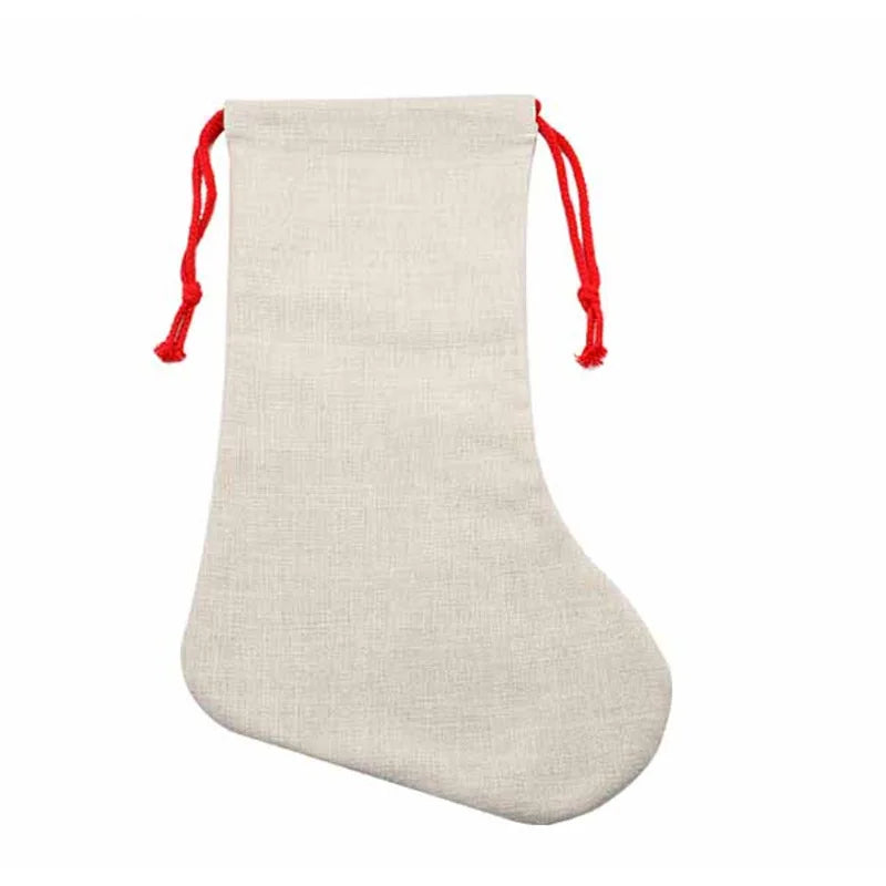 DIY Printed Sublimation Blanks Linen Christmas Stocking for Holiday Decoration
