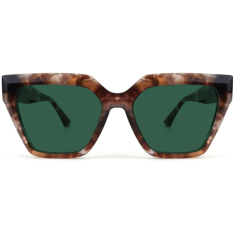 2025 New Arrival Luxury Retro Cat Eye Frame Sunglasses for Women Hot Selling Polarized Acetate Sun Glasses with TAC Lenses