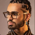 5202 Double Color Square Glasses Frame Men Women's Fashion Anti Blue Ray TR90 Blue Light Blocking Glasses Eyeglasses