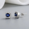 Wholesale Silver Stud Earrings Featuring Square Stud Earrings S925 Sterling Silver Stud Earring Women Fashion Jewelry