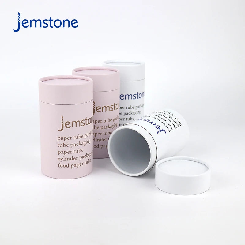 Custom Personal Design Printed Food Powder Tea Coffee Paper Tube Craft Candle Cylinder Kraft Cardboard Tube Packaging