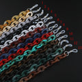 Trendy Multi Color Acrylic Women Sunglasses Chain Necklace Neck Holder Anti-Slip Double Color Resin Link Chain Glasses Lanyard