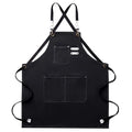Cross Back Chef Apron for Men & Women with PocketsCotton Canvas Adjustable Cooking Work ApronChef Apron with Cross Back Straps